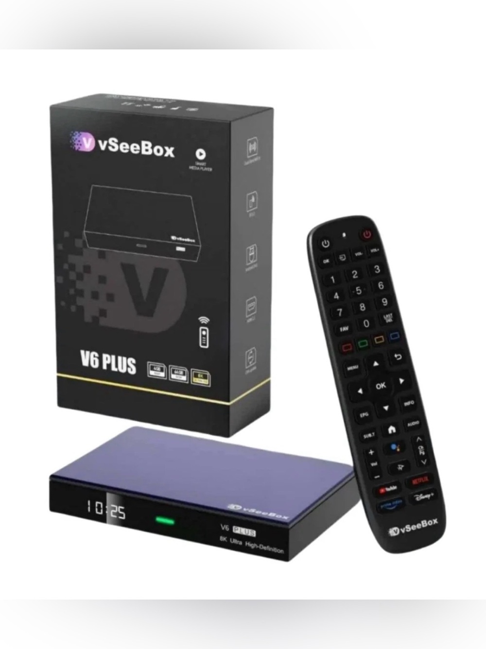 vSeeBox V6 Plus Voice Control 8K HDR Split-Screen Mode WiFi 6 New Upgrade